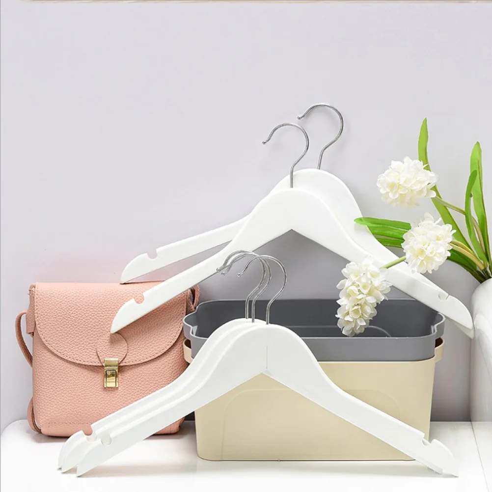 

White Coat Hanger Solid Wood Hangers Sweater Hangers Extra Wide Shoulder Wooden Hangers for Heavy Coat Skirt