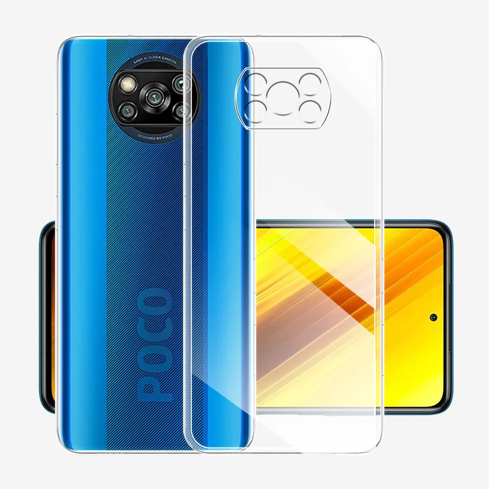 Amazon Poco X3 Back Cover Transparent Transparent Protective Case