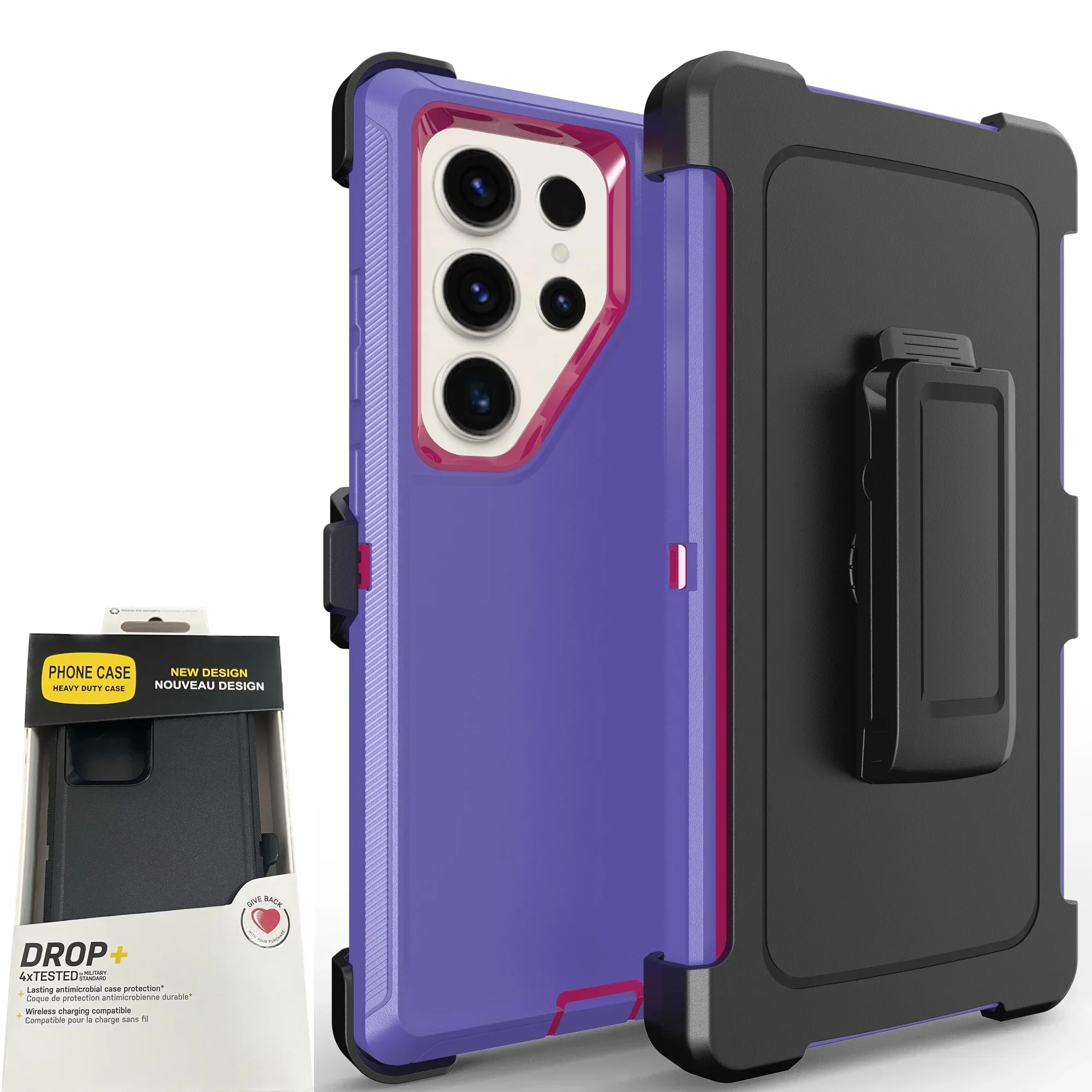 Ultimate Rugged Shockproof Case with Belt Clip - Defender Series