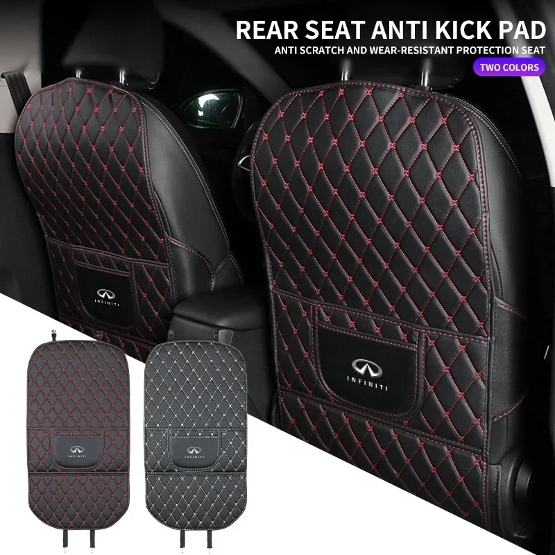 Sedile Auto Schienale In Pelle Anti Kick Pad Per Infiniti Fx35 Fx30 Fx45 Q50 Q30 Esq Qx30 Qx50 Qx60 Qx70 Qx80 Ex Jx35 G35 G37 Q30 Q60 Q50