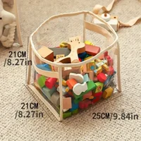 Children's Toys Storage Basket Transparent Storage Box Sub Block Plush Toys Large-capacity Household Multifunctional 2
