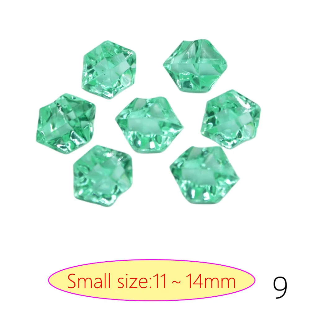 100 Stück klare gefälschte Crushed Ice Rocks Eiswürfel Acryl Vasenfüller für Party Hochzeit Dekorationen Vase verziert mit Eiswürfeln – Detail 6