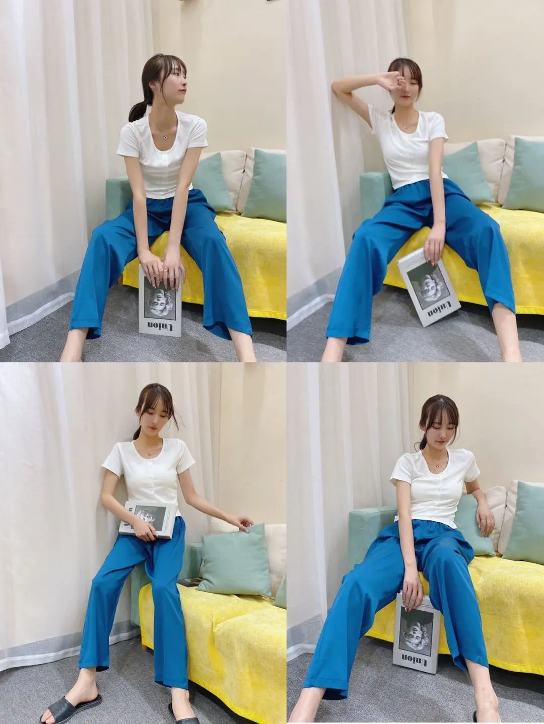 dickies 874 2022 Women's Summer Fashion Loose Wide-leg Pants Female High Waist Straight Pants Ladies Solid Color Thin Casual Trousers T38 denim capris for women