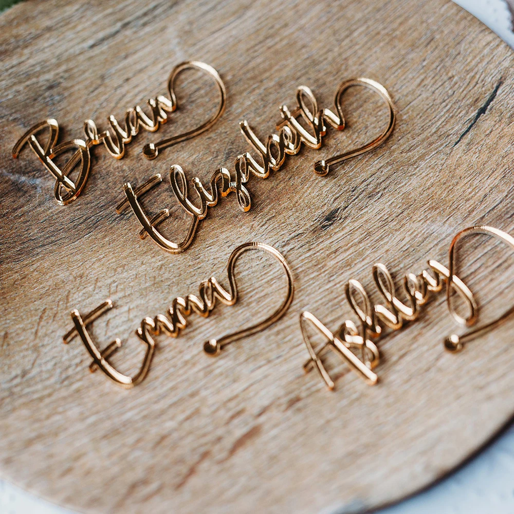 Personalized Wedding Drink Name Tags Wine Glass Charms Party Glass Toppers Cocktail Names Wedding Gift Place