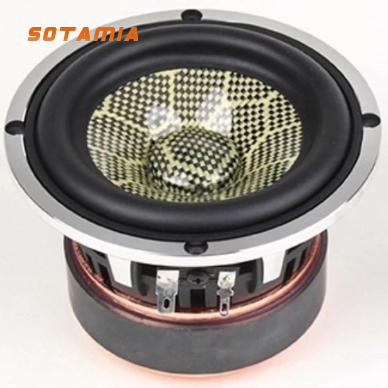 SOTAMIA 1PCS 3인치 풀레인지 스피커 발열등급 서브우퍼 트루 카본 파..