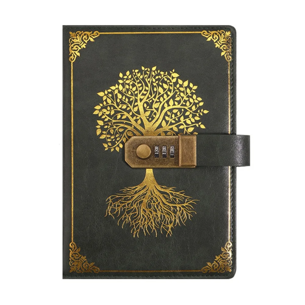 Stationery Password Notebook Diary Book Retro A5 Notebook with Lock ...