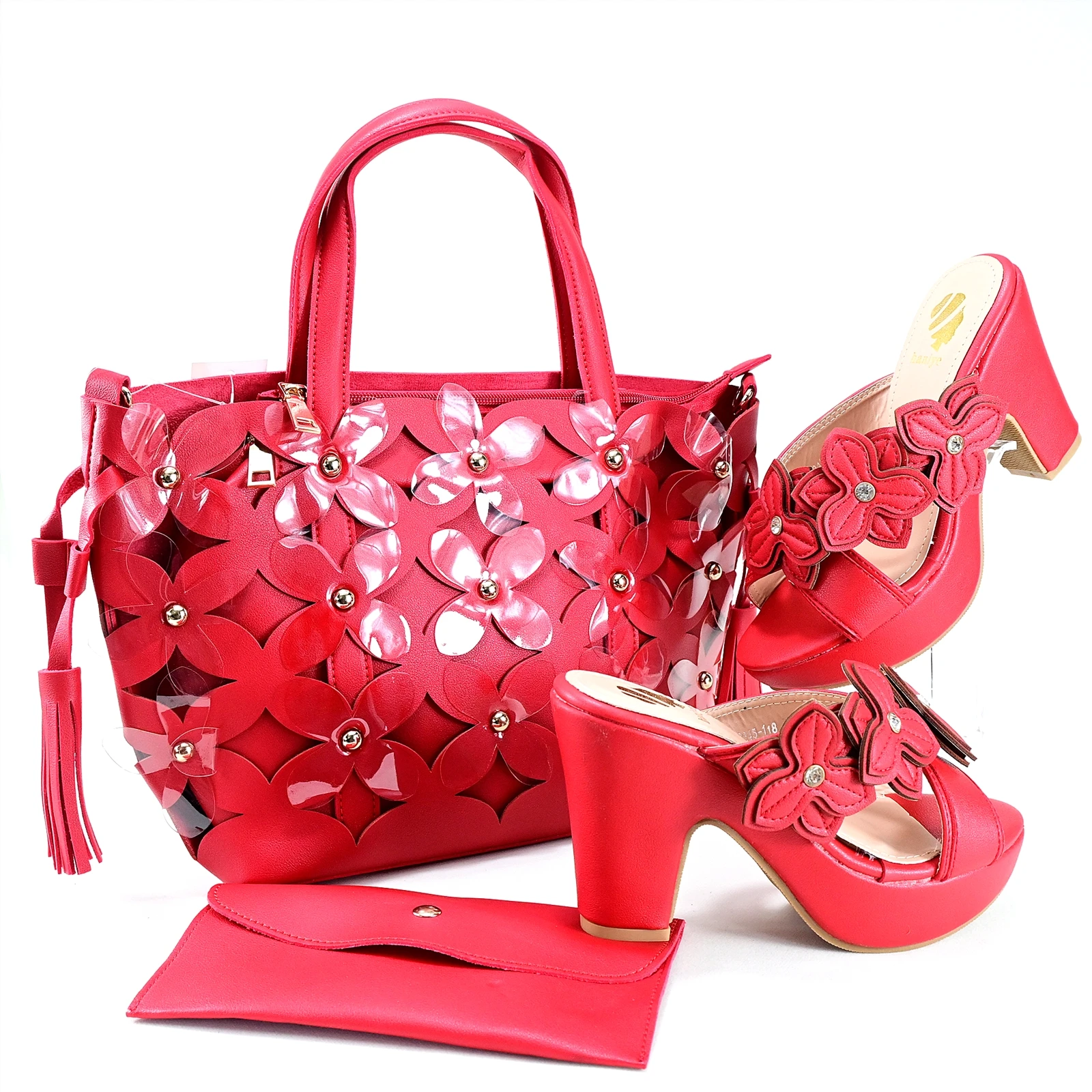 

MEOD Charming Shoes And Bag Matching Set With RED Hot Selling Women Italian Shoes And Bag Set For Party Wedding! HGJ ! RTY-24