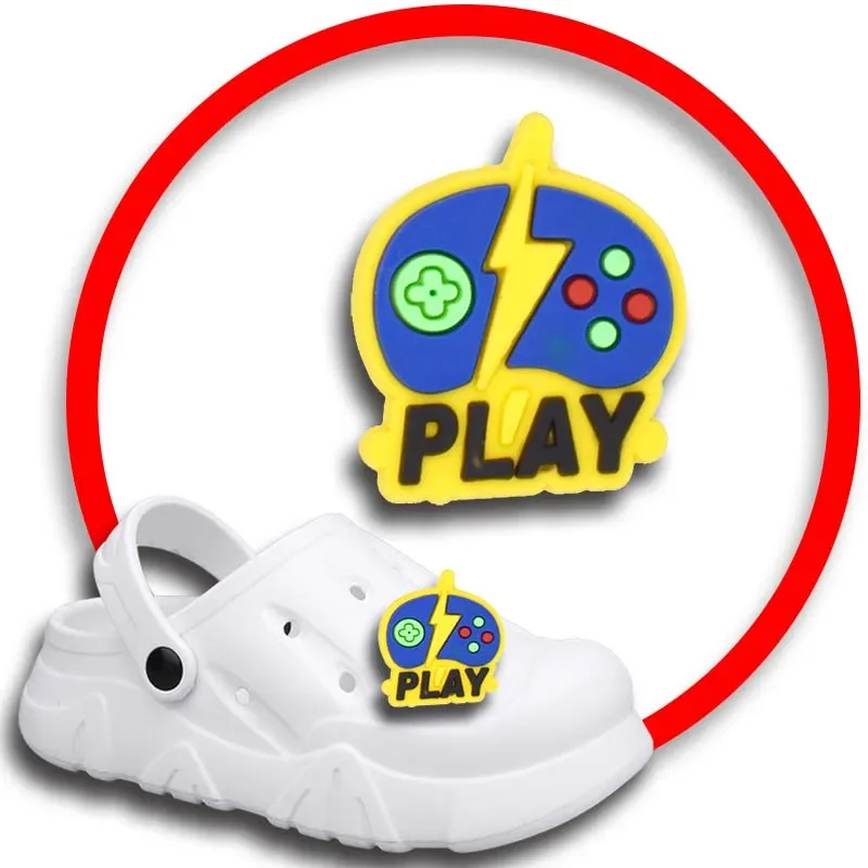 

Комплект булавок для Crocs, шармы, аксессуары для обуви, украшение геймпада, джинсы, женские сандалии, пряжка, Детские сувениры, мужские значки, подарок для мальчиков и девочек
