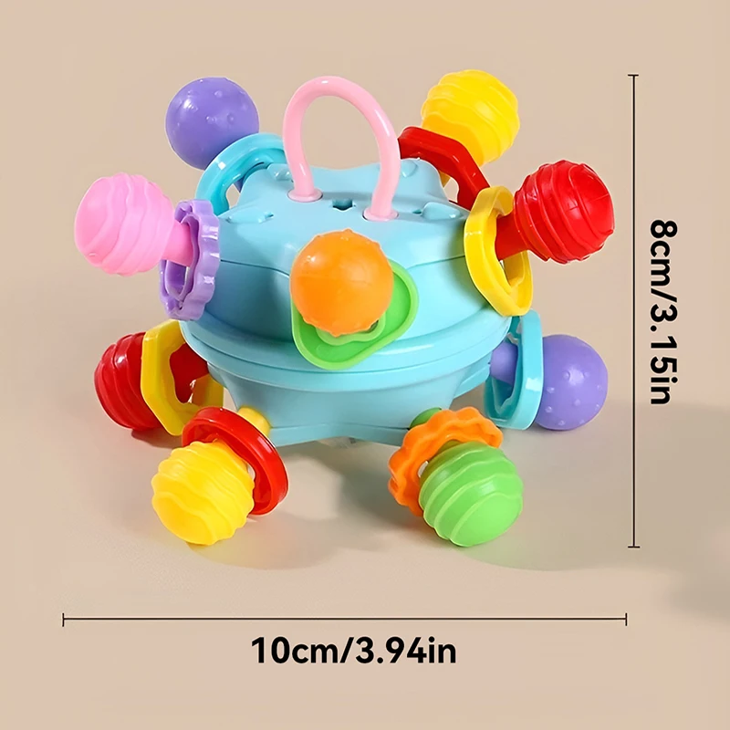 Star Grip Ball Rattle Tooth Glue Toy Can Rotate Pronunciation ball rattle toy