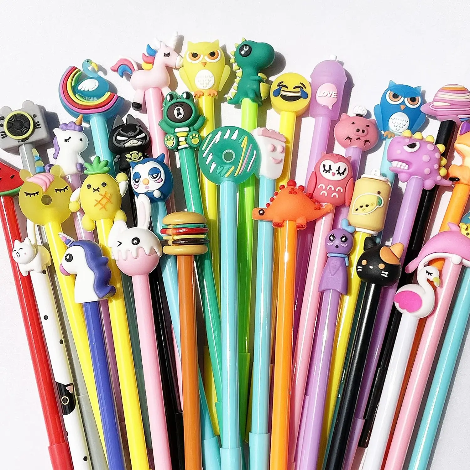 stylos-a-encre-gel-de-dessin-anime-stylos-d'ecriture-d'animaux-de-dessin-anime-fournitures-scolaires-assorties-ecole-bureau-etudiant-anniversaire-d'enfants-150mm-05-pieces