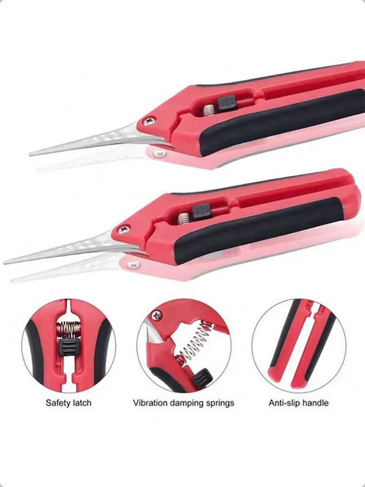 1 Set, Garden Scissors, Garden Pruning Shears, Non-slip Labor-saving Flower Branch Branch Shears, Fruit And Vegetable Shears, Fr