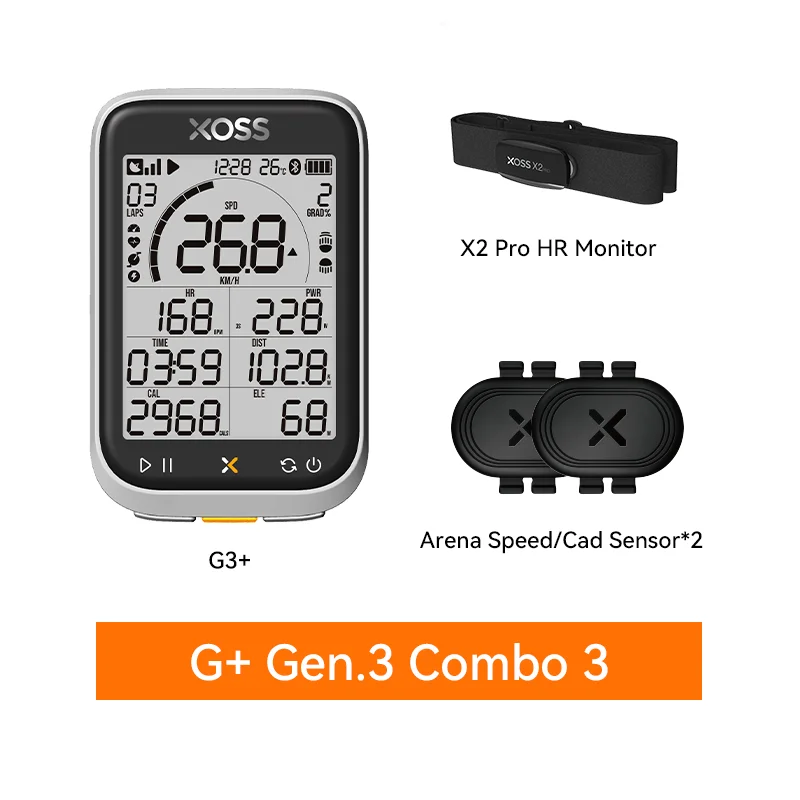 XOSS G3/G3+ GPS Bike Computer G/G+ Gen.3 Power Meter Cadence Speed