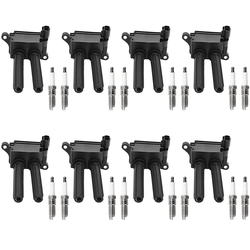 

8PCS Ignition Coil & 16PCS Spark Plug For Dodge Charger Durango Chrysler 300 5.7L V8 UF504, 56029129AA Replacement Accessories