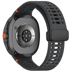 Breathable Sport Magnetic Silicone Band Strap Bracelet - Galaxy 8 9 Classic (Space Gray)