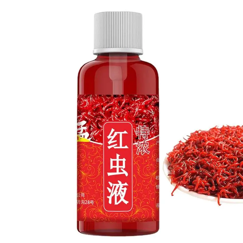 고농축 냄새 레드 웜 낚시 미끼, 낚시 루어 태클 액체, 송어 대구 잉어 배스, 60ml