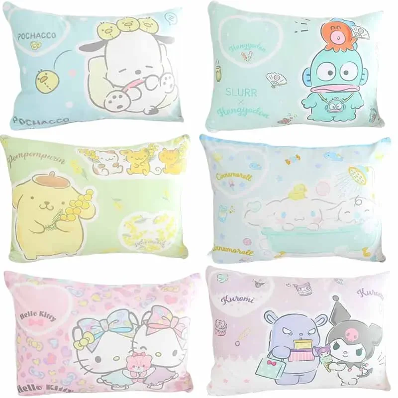 

Sanrios Anime Cartoon Kuromi Cinnamoroll My Melody Hangyodon Pochacco Pillow Cover Girl Student Detachable Pillowcase 43x63cm