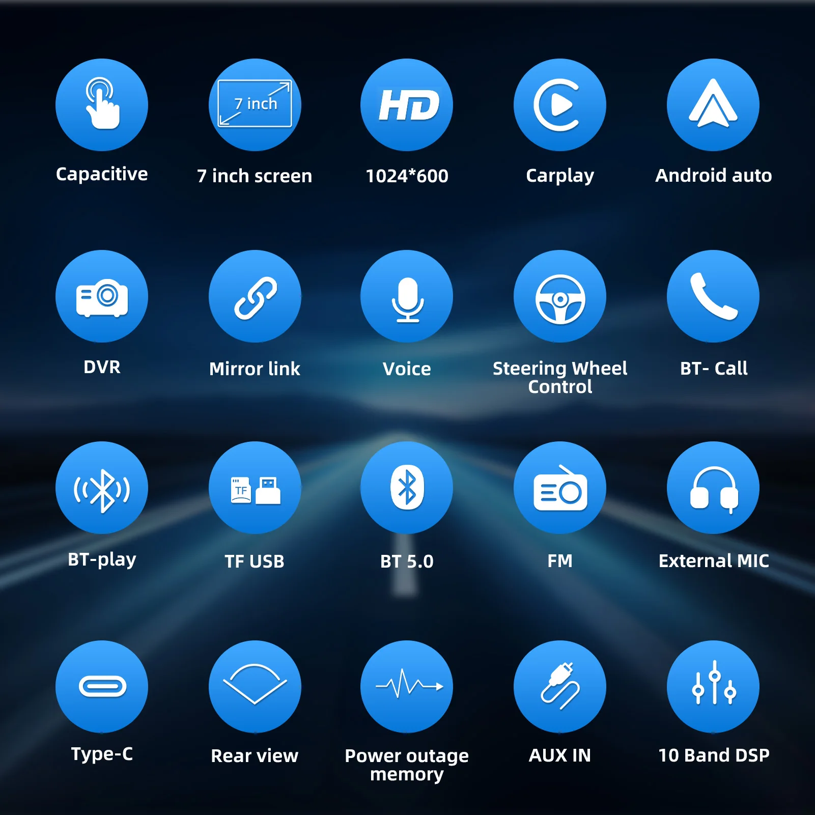 Radio para Auto ESSGOO Universal con Carplay, Reproductor Multimedia 2 Din, Android Auto, Pantalla Táctil de 7 Pulgadas, Navegación, Estéreo para Auto 2