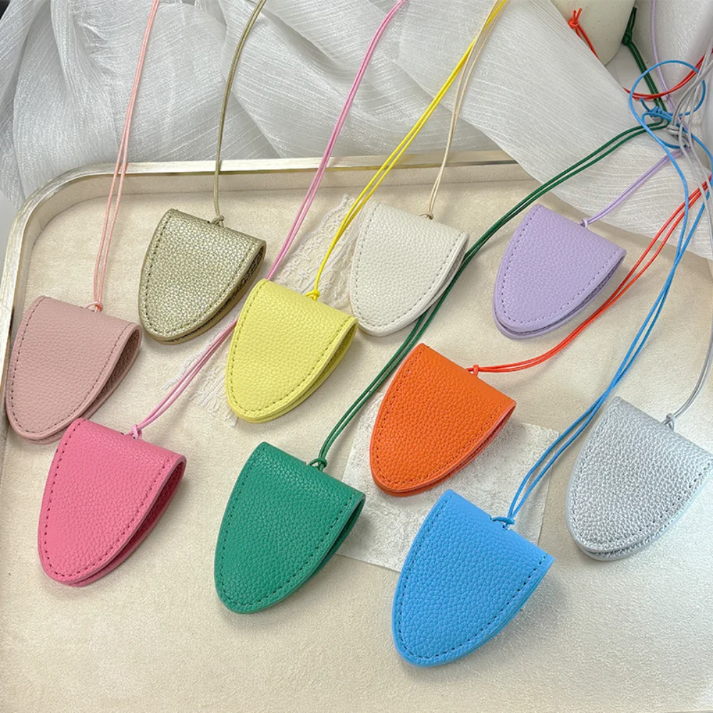 Hanging Neck Sunglasses Eyeglasses Storage Bag PU Leather Magnetic Glasses Clip Cover Anti-lost Key Case Holder Pendant 2025 New