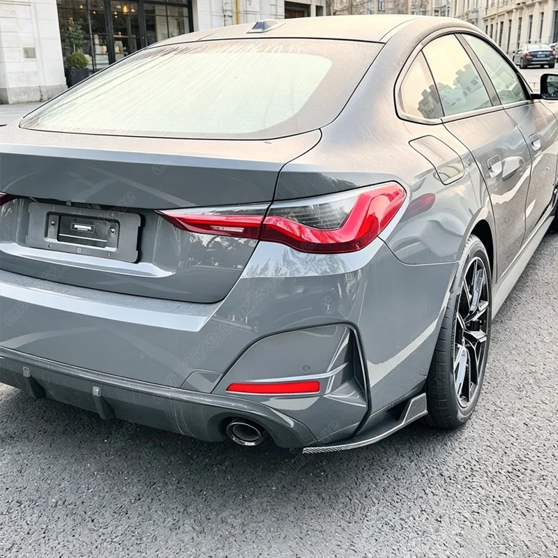 BMW 4 시리즈 G26 M 스포츠 2020 2021 2022 2023 2024 2025 2026 자동차 리어 범퍼 사이드 스플리터 장식 액세서리 키트