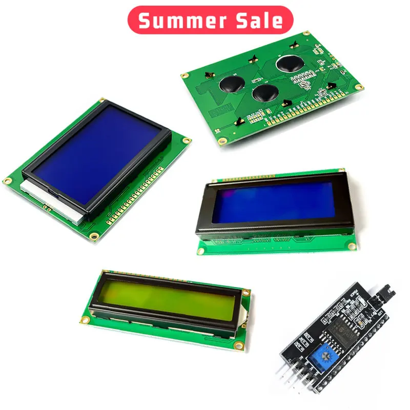 Lcd Display Module 16x2 Iic/i2c Pcf8574 Lcd Display Screen 5v 1602 2004 ...