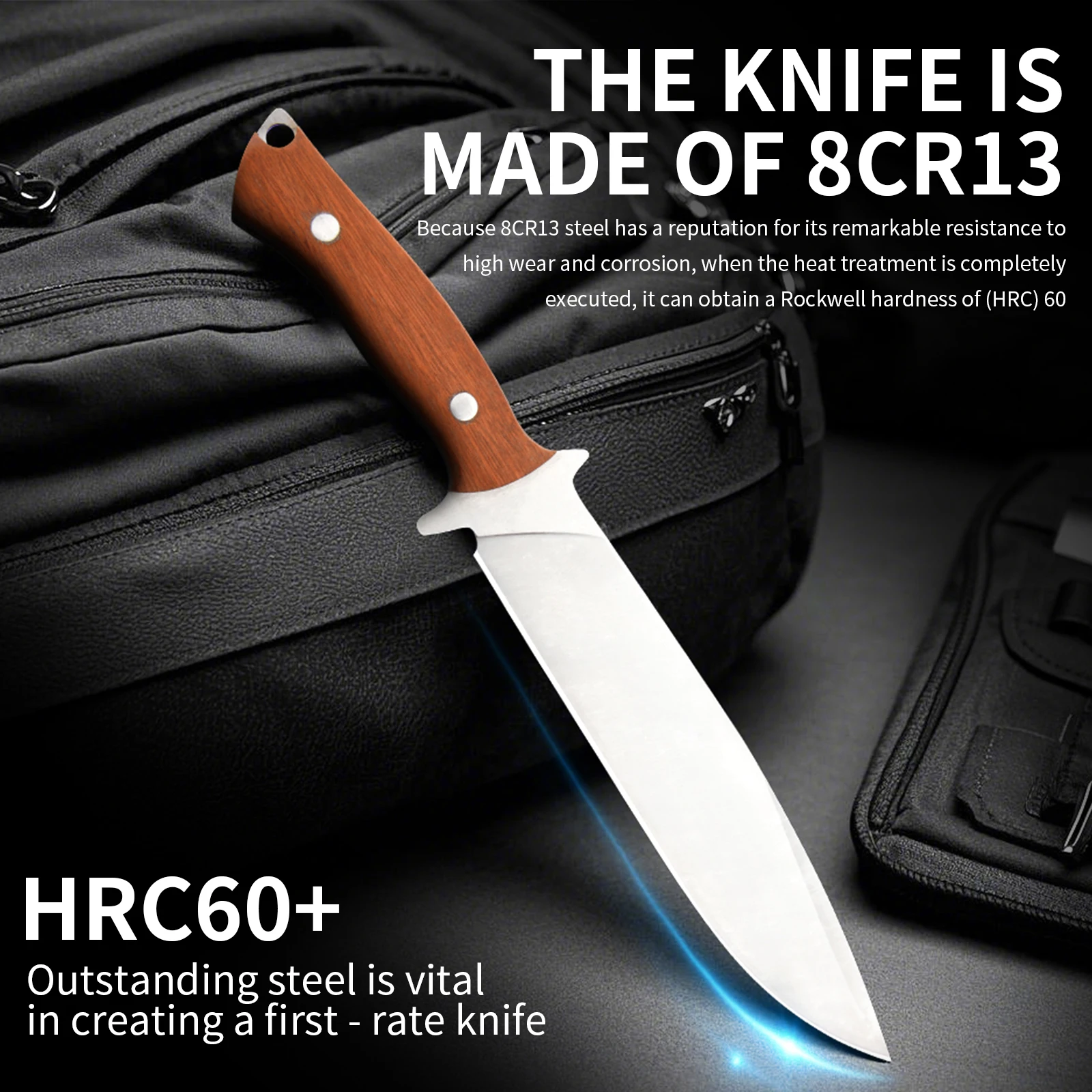 Stainless Steel Hiking knife 4