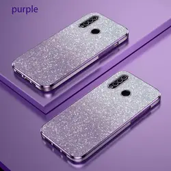 Luxury Gradient Glitter Plating Silicone Case for Nova 3 (Purple)