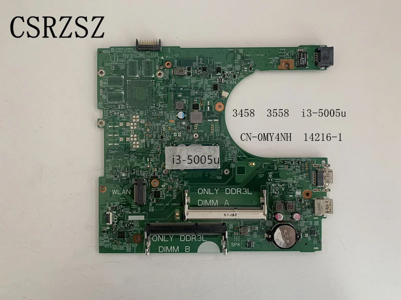 

For Dell inspiron 3458 3558 Laptop motherboard with i3-5005u CPU 14216-1 CN-0MY4NH 0MY4NH MY4NH 100% Fully tested