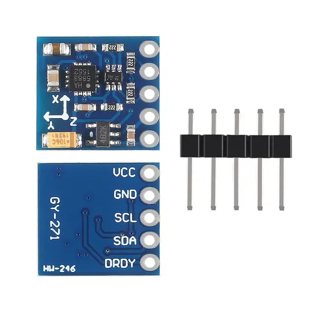 GY-271 QMC5883L Triple Axis Compass Magnetometer Sensor Module 3-5V IIC Electronic Compass Module Magnetic Sensor Module 1