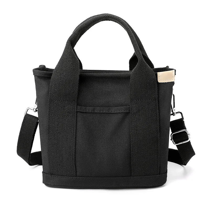 

New Japanese canvas transparent bag Handheld cross body Large capacity Fashion One shoulder women leather handbags secret purse