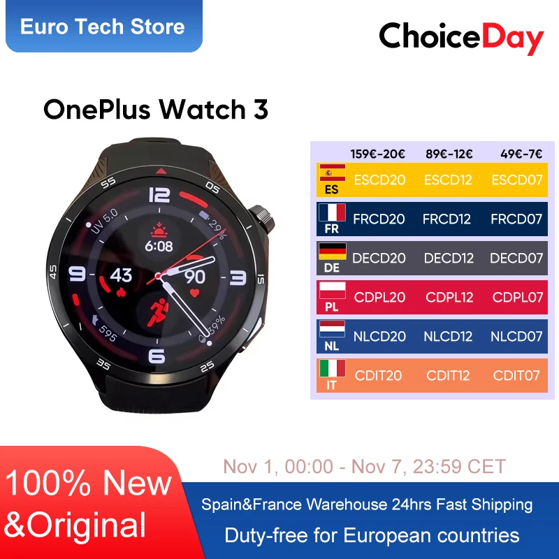 OnePlus Watch SmartWatch Global Version Wear OS by Google