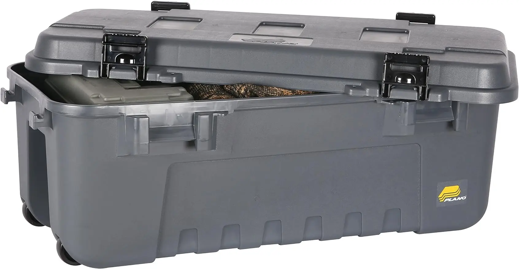 

Plano Storage Trunk with Wheels, Gray, Lockable Storage Box, Airline Approved Sportsman Trunk, Hunting Gear and Ammunition