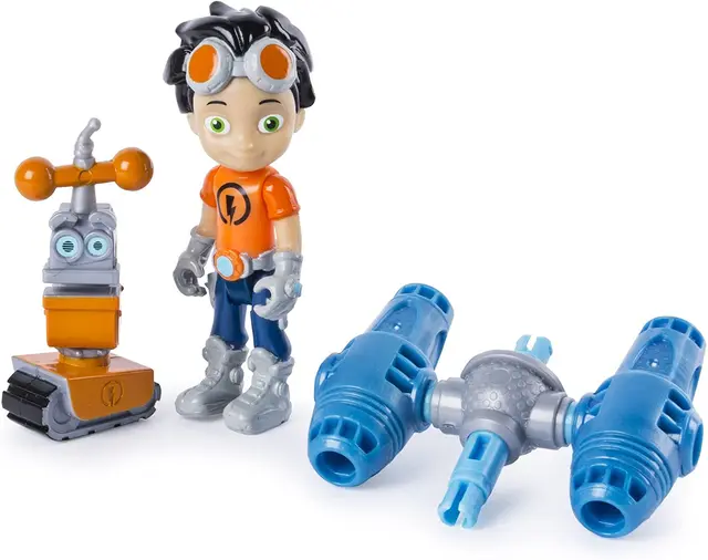 Original RUSTY RIVETS Toys Anime Figure Children Toys Jet Pack Building Set with Rusty Figure Dolls Educational Toys Collectible 6