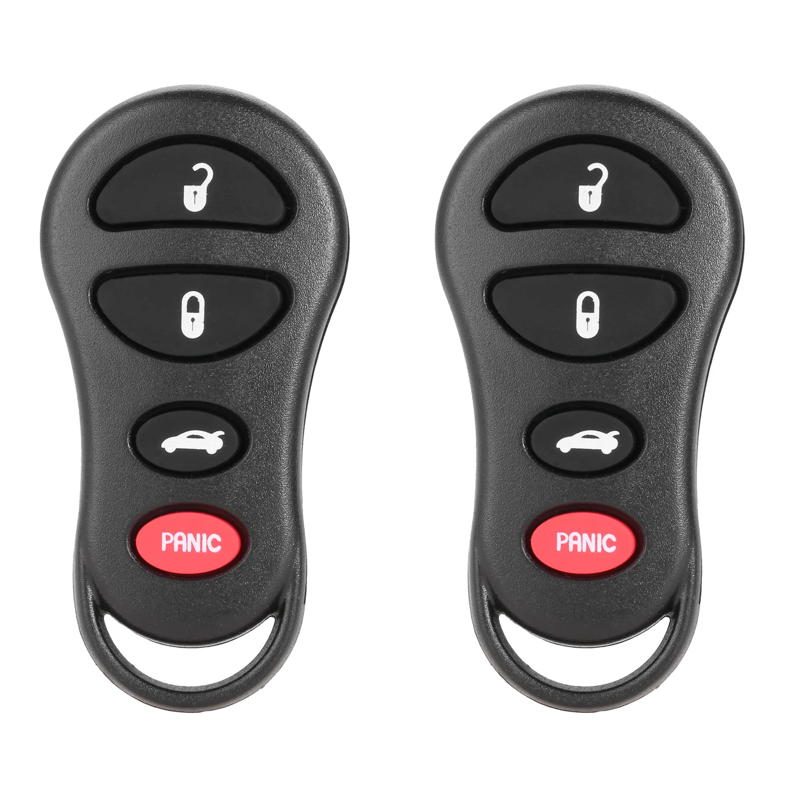 

2Pcs 315MHZ GQ43VT17T 4 Buttons Car Key Fob Keyless Entry Remote Control for Chrysler Dodge 2001 02 03 04 2005 Replace 04602260