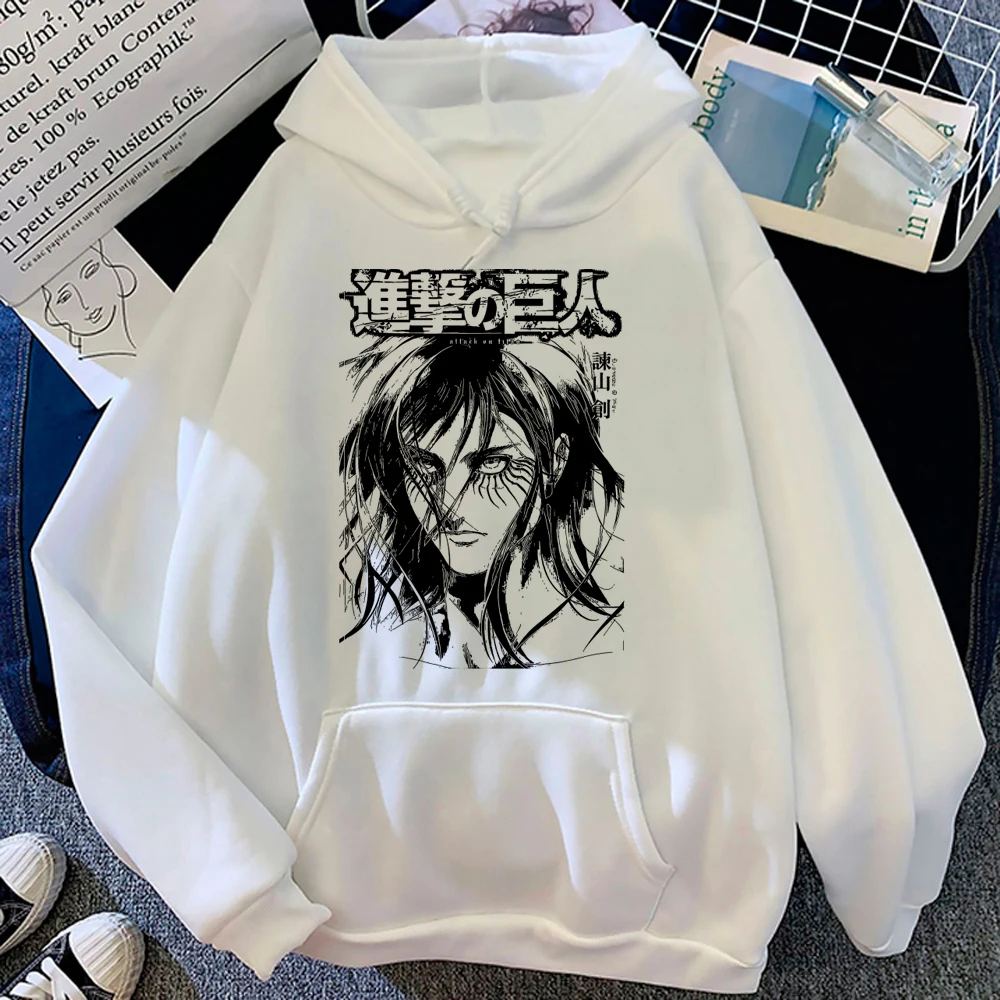 

Attack on Titan hoodies women Korean style Fleece graphic long sleeve top pulls female gothic Hood