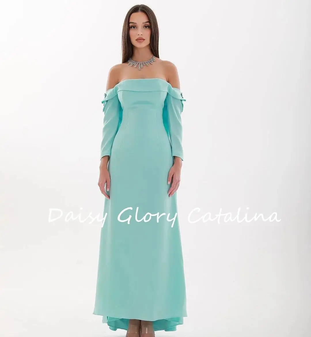 

Saudi Arabia Evening Dresses Green Prom Gown For Women 2024 Off Shoulder Party Formal Long Occasion Suitable Request Wedding