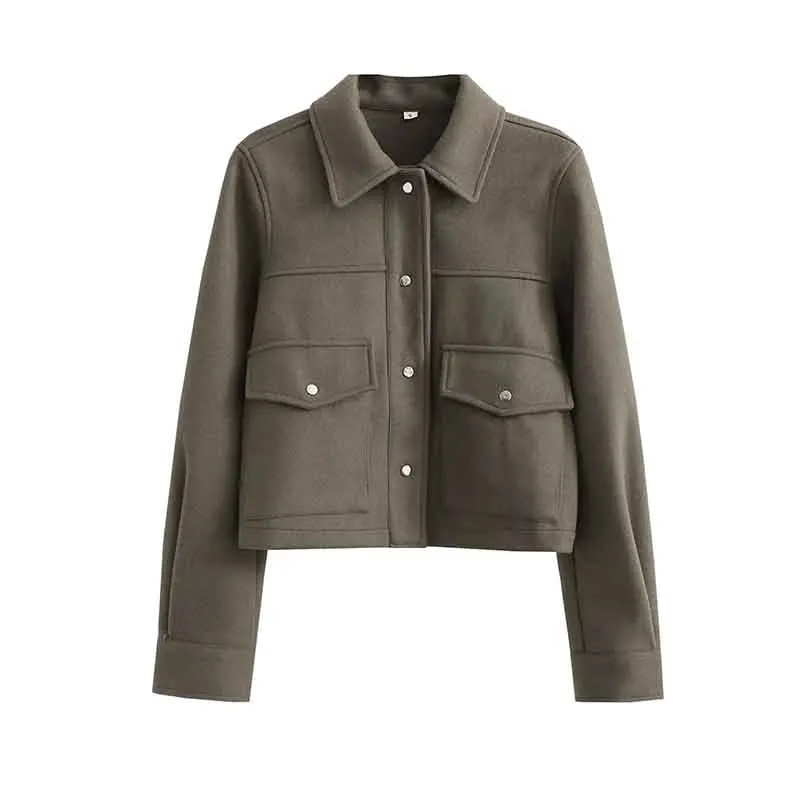 Fashion Jackets for Women 2023 new Coats Female Chic Big Pocket Casual Jacket Coat Ladies Single-breasted Autumn New Outerwear