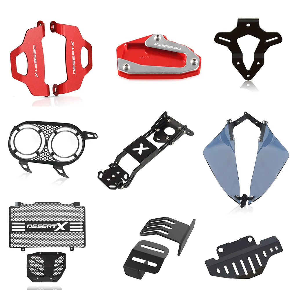 

For DUCATI DESERTX DESERT X 2022 2023 Sensor Guard，Brake Caliper Guard，Heel Plates Guard，Navigation Bracket，Clutch Levers