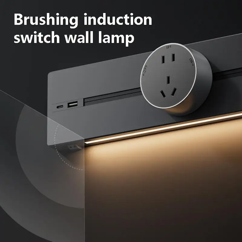Track Socket Wall Outlet With USB C Induction Light Plug Adapter image 5