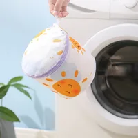Portable Washing Machine Laundry Bags Printing Mesh Wash Bag Clothing Organizer Foldable Laundry Wash Bag Home 2