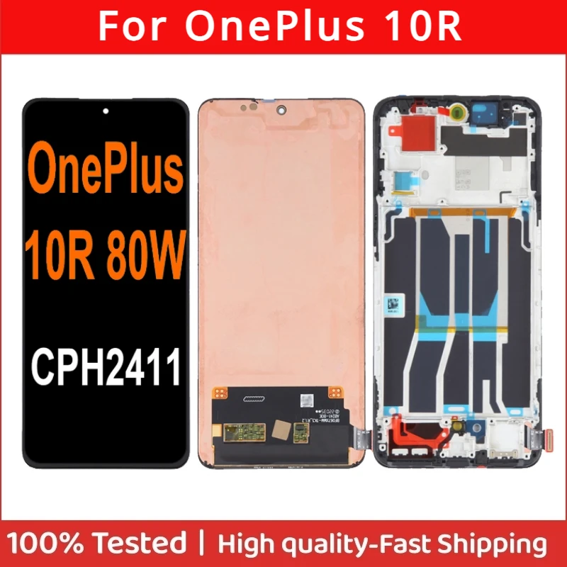 6,7 'AMOLED для Oneplus 10R 80W CPH2411 ЖК-дисплей для OnePlus 10 R LCD