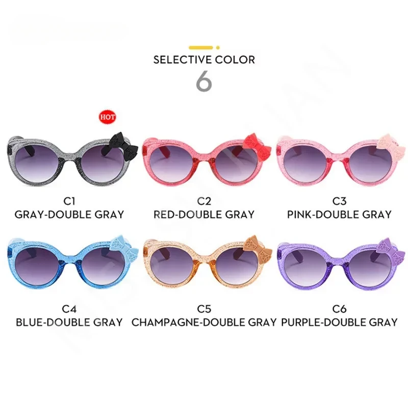 Children Sunglasses Kids Sunglasses Bowknot Lovely Cat Eye Children Sunglasses Personality Sun Glasses Kids Cute Baby Eyewear Trend Girls Boy Eyeglasses