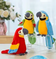 Talking Parrot Plush Pal Repeat What You Say Macaw Stuffed Animal Electronic Record Interactive Animated Bird Shake Wings 1