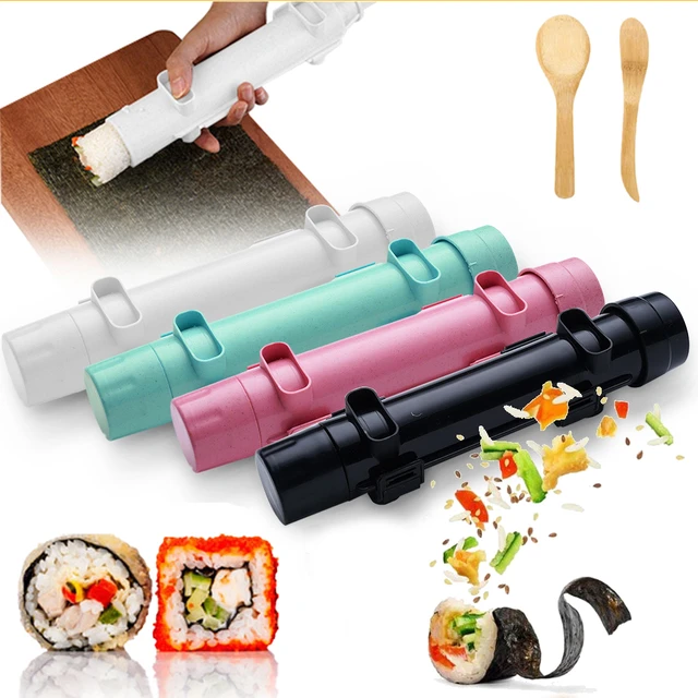 Sushi Maker Roller Japanese Rice Mold Kitchen Gadget Sushi Bazooka  Vegetable Meat Rolling Bamboo Tools Diy Sushi Making Tools - AliExpress