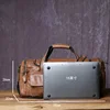 New Retro Large Capacity Men's Frosted Leather Travel Bag Made Of Old Top Layer Cowhide Portable Short Distance Luggage Bag 6
