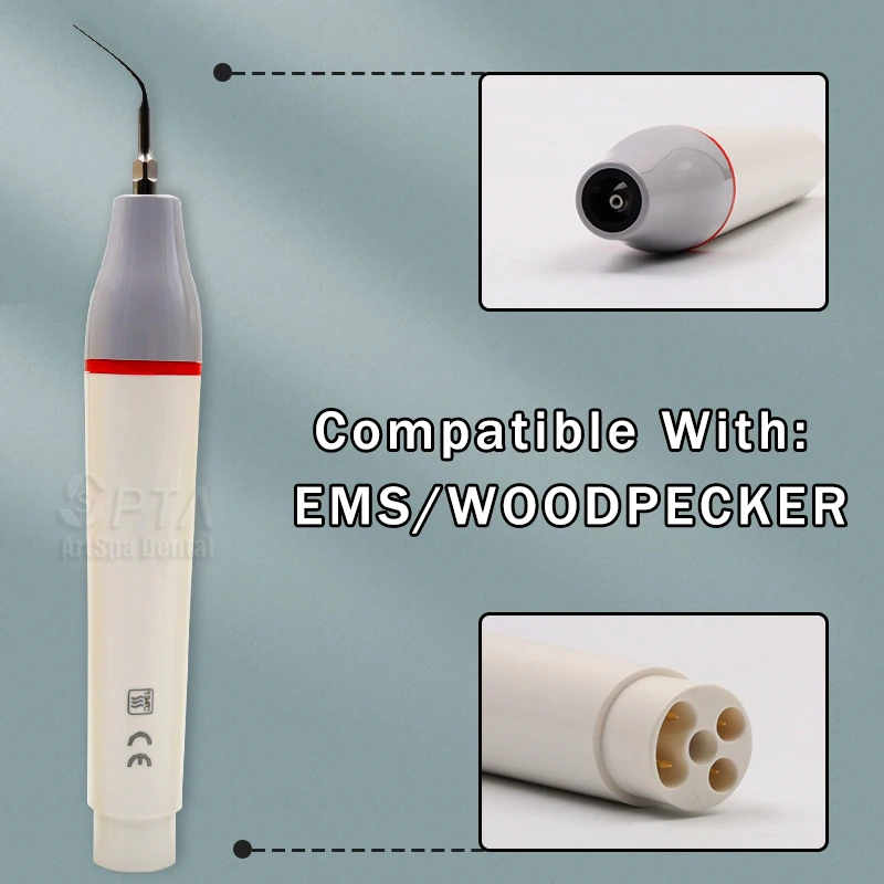 SPTA Dental Equipment For Ultrasonic Scaler Detachable Handpiece  Piezo Scaler Tip Compatible With SATELEC DT E WOODPECK EMS VRN 4