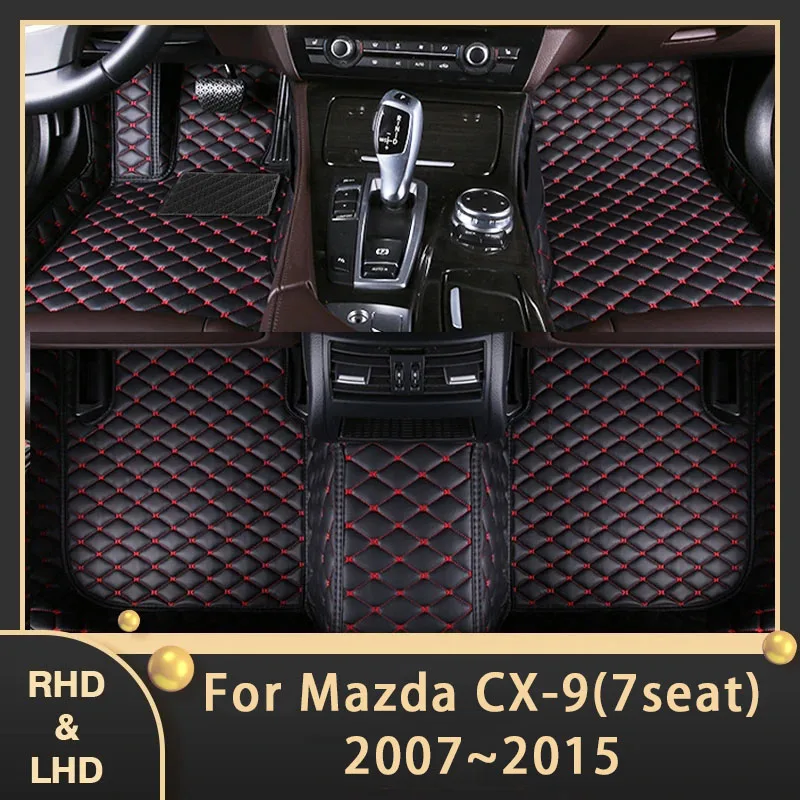 

Car Floor Mats For Mazda CX-9 CX9 CX 9 TB 2007~2015 7seat Custom Auto Foot Pads Luxury Carpet Interior Accessories 2013 2014