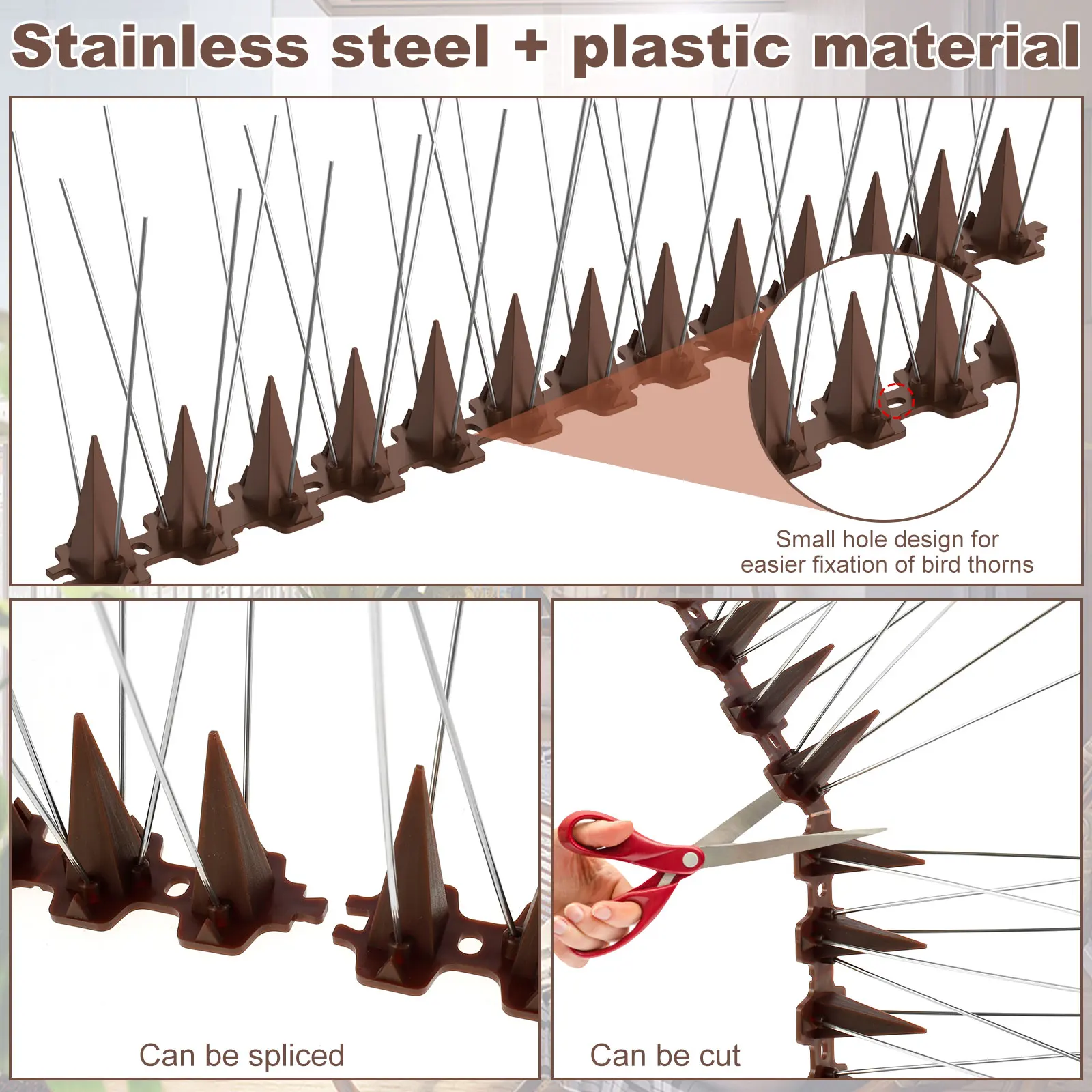 Stainless Steel Bird Spikes Repeller for Fence Roof