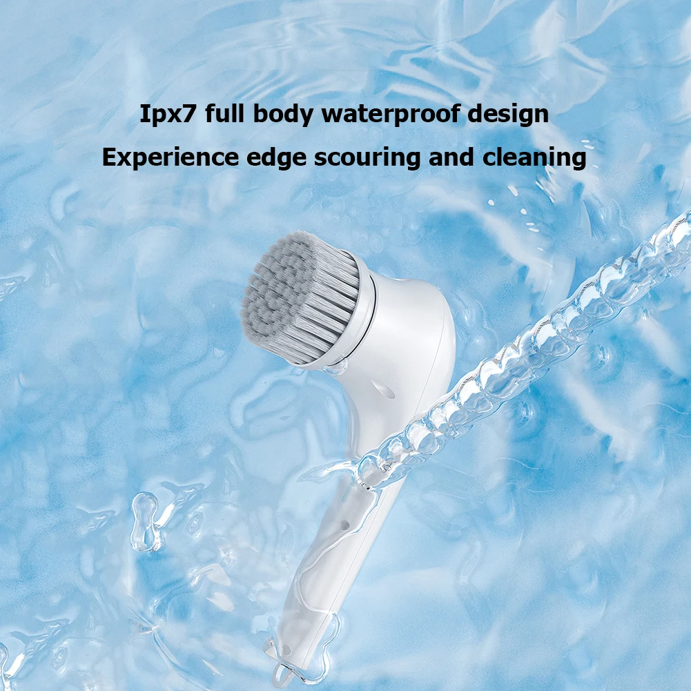 5pcs Cleaning Brush Heads Practical Bathroom Kitchen Electric Clean Brush Heads Convenient Accessories Home Washing Tools