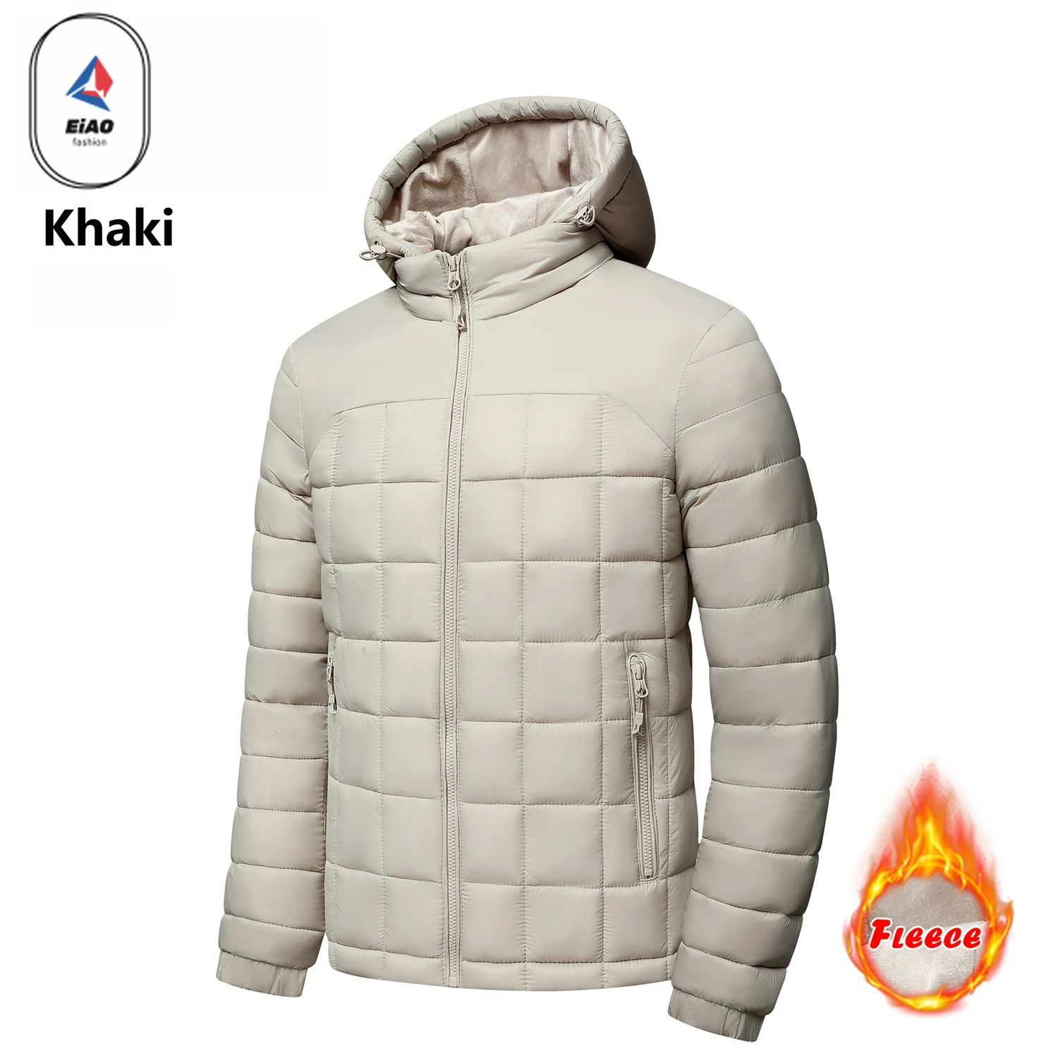 EIAO 2025 Winter Brand Jacket Men Hiking Ski Waterproof Cold-proof Down Cotton Padding Coat Casual Lightweight Warm Hooded Parka