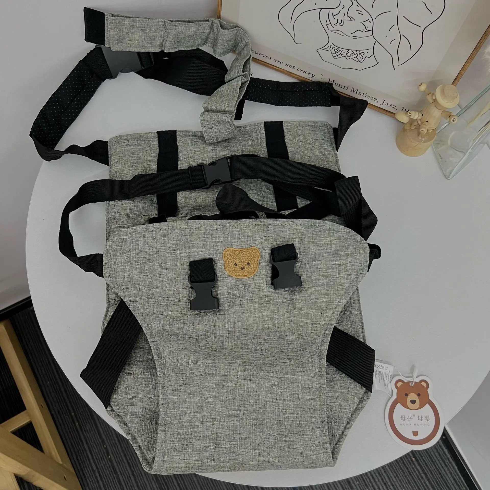 High chair harness, portable child universal strap, outdoor chair strap, baby eating seat strap